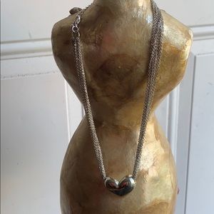 Silver heart necklace